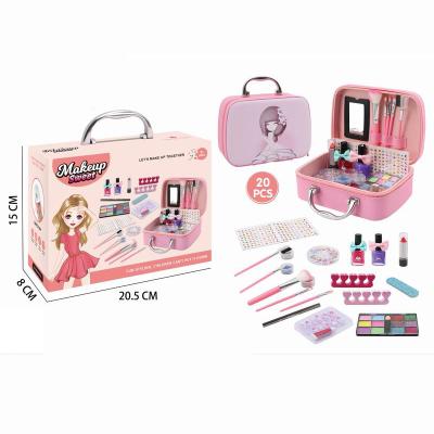 China Non-Toxic Children Pretend Toy Set Carry Box Emulation DIY Makeup Brush Toys Play Kit For Girls MY335156 for sale