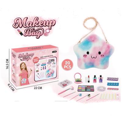 China Amazon Hot-selling cosmetic toys for girls plush bag cosmetic kids safe makeup DIY set toys MY335165 for sale