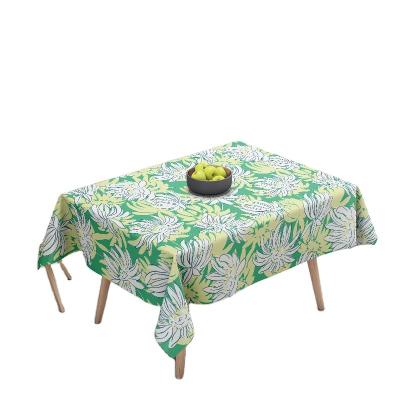 China Polyester Rectangle Tablecloth Washable Fabric Waterproof Customized Waterproof Tablecloth for sale