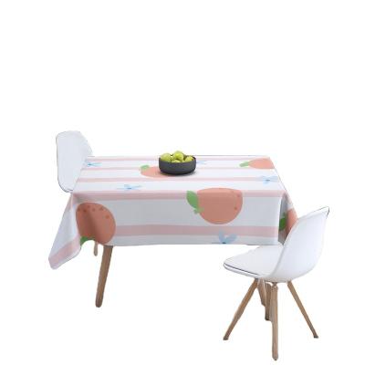 China Waterproof Home Customized Design Tablecloth Painted Canvas Washable Waterproof Tablecloth for sale