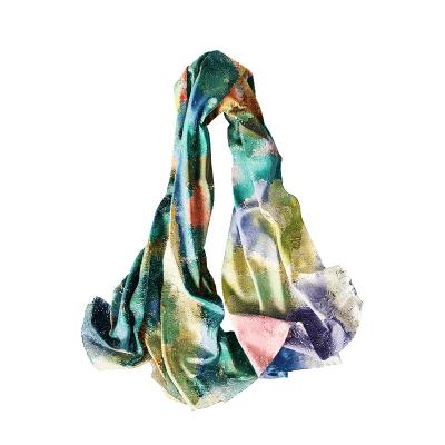 China High Quality Warm Soft Feeling Customize Designer Printing Square Custom Scarf Hijab Silk Head Shawl Scarves For Women for sale