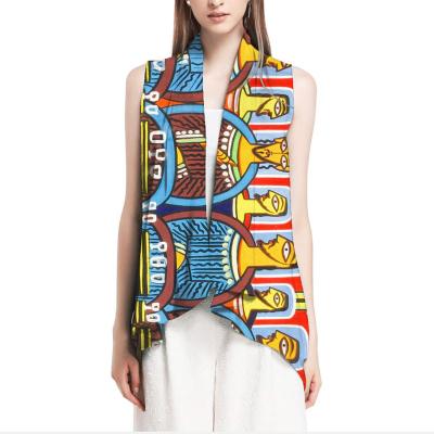 China Fashion New Arrival Designer Custom Luxury Silk Scarf Digital Printing Soft Smooth Feeling Square Satin Shawl For Women for sale