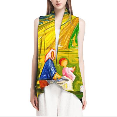 China Customizable Digital Printed Pattern Soft Soft Feeling New Style For Women Young Ladies Girl Silk Scarf for sale