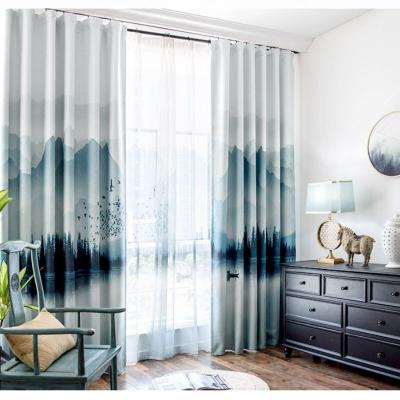 China 3D Skylight Drapes Textile Drapes Digital Printing Luxury Home Window Curtain for sale