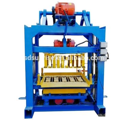 China Popular building material stores paver QTJ4-40 semi automatic hollow brick making machine in Ghana for sale