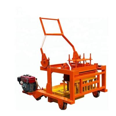 China Factory Diesel Engine QCM4-30 Mobile Egg Laying Interlock Hollow Block Making Machine for sale