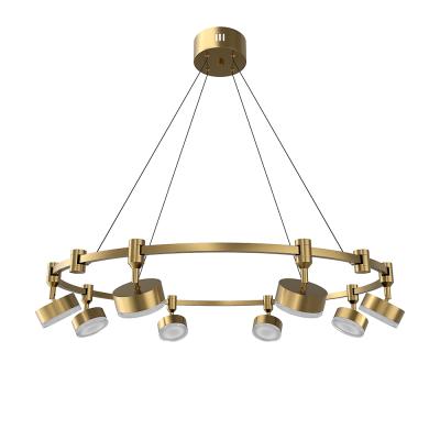 China Restaurant Modern Brass Corridor Led Aclyric Lamp Diameter 60cm 80cm Chandelier Oval Chandelier for sale