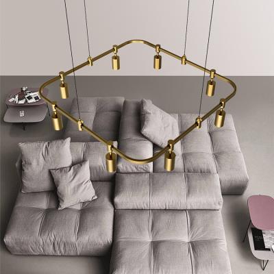 China Modern 24V Cob Black Track Light Led Lighting Modern Bedroom Gold Pendant Decoration Luxury Chandelier for sale