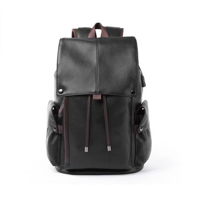 China PORTABLE custom logo luxury premium laptop backpack for men leather college adult casual laptop backpacks for sale