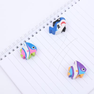 China Best Quality Promotional Eraser Wholesale 3d Animal Retractable Eraser With Tropical Fish Shape for sale