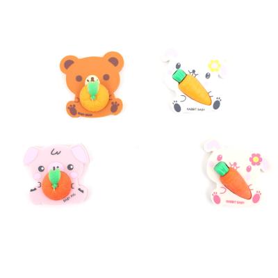 China Diy Rabbit And Carrot Shape Ball Pen Ink Eraser For Kids Customized Promotional Eraser for sale