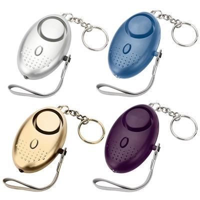 China Fashionable 130dB Self-Defense Alarm Anti-wolf Girl Women Security Protect Loud Scream Light Emergency Chain Key Alarm Security Vigilant Staff for sale