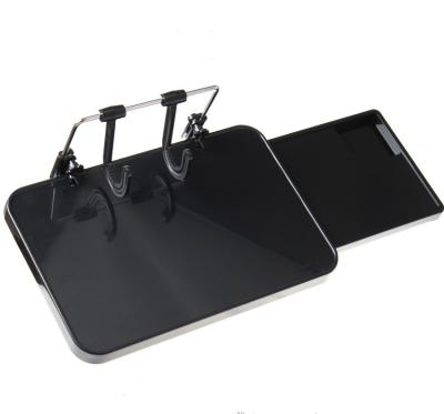 China None Best Selling Portable ABS Car Accessories Car Folding Tray Table Car Eating Steering Wheel Tray for sale