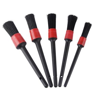 China 5 Pcs PP Soft Car Styling Brush Auto Hair Detailing Brush For Dry And Wet Use Wheel Air Vent Tool Detailing Brushes for sale