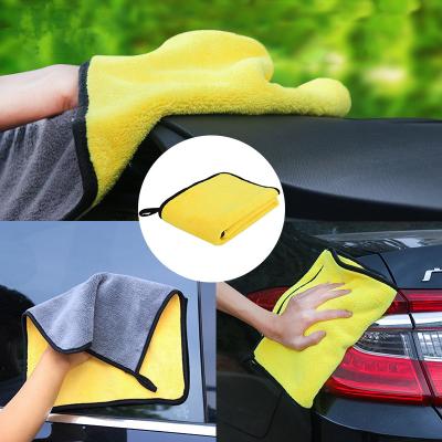 China Single Good Quality Coral Fleece Car Cleaning Microfiber Towel Car Wash Drying Towels for sale