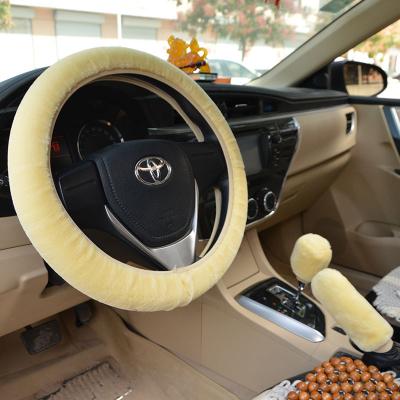 China China-chic new hot sale plush steering wheel cover for use in winter handbrake sleeve gear cover assembly for sale