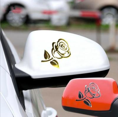 China Eco-friendly Multi-Color Car Decoration Stickers Rose Chinese Pvc Custom Design Car Decals 3D Stickers for sale