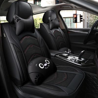 China Comefortable Four Reasons 9pcs Comfortable Car Seats Covers Universal Vehicle Leather Seat Covers Car Styling PU Sport Full Set for sale