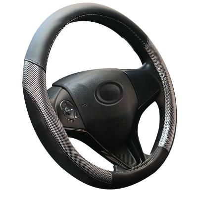 China Durable And Universal Gray Pu Material Auto Car 15 Inch Wheel Cover Steering Black for sale