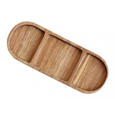 China Africa Manufacture custom cheap sample solid rustic rectangular wood tray for sale