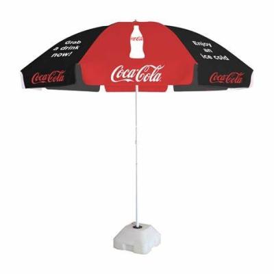 China Custom Foldable Outdoor Beach Umbrella Market Logo Advertising Umbrella Minimalist Factory for sale