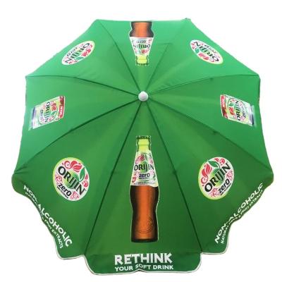 China Wholesale Custom Outdoor Foldable Sun Umbrella CLASSIC Advertising Polyester PVC Vinyl Oxford Beach Umbrellas for sale