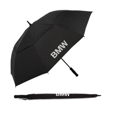 China Contemporary Custom Windproof Printing Pongee Umbrella Automatic Open Straight Golf Umbrellas for sale