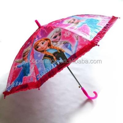 China Cheap Stick Girl Elsa Polyester Cartoon Jelly Princess Princess Kids Fancy Umbrella for sale