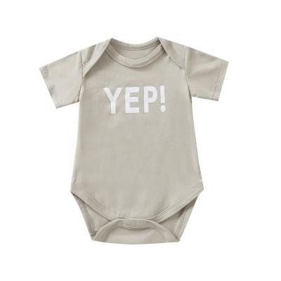 China 100% Cotton Funny Summer Baby Boy Rompers Newborn Infant Clothes for sale