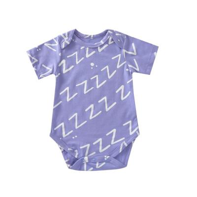 China Factory Sale 100% High Quality Low Price Cotton Dusty Purple Baby Romper for sale