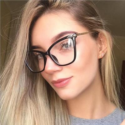 China Eyeglasses Eyewear Super Hot Eyewear Clear Glass Eyeglasses Eyeglasses Cat Eye Glasses Fashion Popular Women Glasses for sale