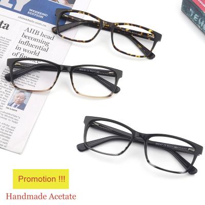 China Wholesale Fashionable Square Acetate Spectacle Design Shape Optical Frame With Comfortable Temple for sale