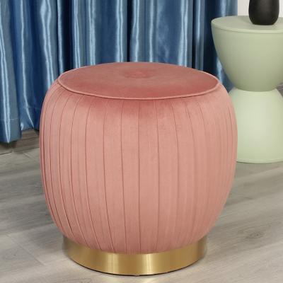 China Large Modern Space Saving Velvet Storage Ottoman Ottoman Around Ottoman Floor Footstool Stool for sale