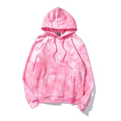 China Autumn And Winter Clothing European viable and creative style hip-hop American street dye tying hooded sweater plus velvet for sale