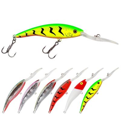 China Funadaiko ABS Plastic Casting 14g 3D Eyes Deep Tail Dancer Holographic Saltwater Stream Casting Artificial Baits Fishing Lures for sale