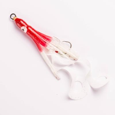 China FUNADAIKO FJ01 PVC Silicone Skirts Fishing Jig Lure Rubber Skirt With Pike Hook Squid Hooks for sale