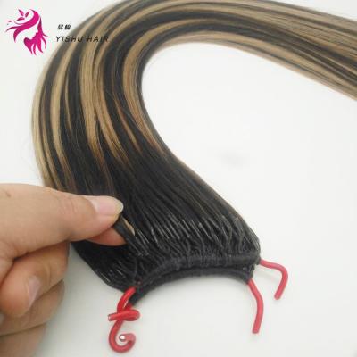 China One Dispenser Cuticle Aligned Hair No Glue No Harm On Original Hair Balayage Color One Cotton Yarn Two I-Tip Korea Twins Hair Extension TP/MP for sale