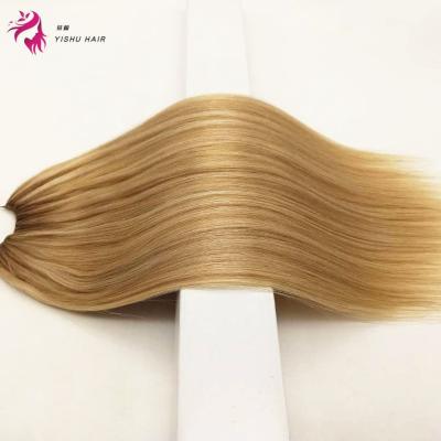 China New Created Small Invisible Soft Line Yishu Wave Bun Feather Extensions Silky Straight Hair 2020 Hot Selling Products for sale