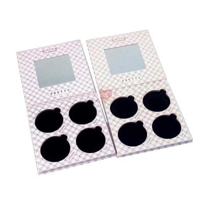 China Low MOQ Recyclable Empty Wholesale Makeup Magnetic Eyeshadow Palette Private Label With Mirror for sale