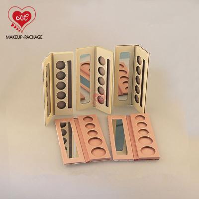 China 5 Holes Eyeshadow Palette Box 26mm/Bulk Handmade Recycled Paper Eyeshadow Palette Packaging/Empty Eyeshadow Palette Cardboard for sale