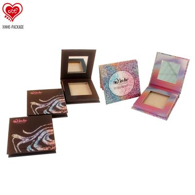 China Handmade make up eyeshadow palette packaging box/empty makeup compact powder container/empty eyeshadow blusher compact powder paper case for sale