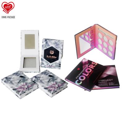 China Eco-Friendly Recyclable Paper Box Beauty Personal Care Eyeshadow Palette Pan Glitter Cosmetic Makeup Magnetic Cardboard Paper Box Empty Packaging for sale