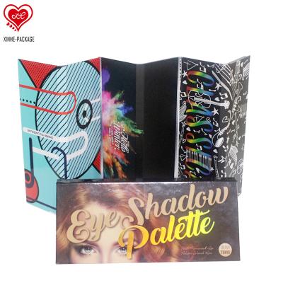 China Recyclable Eco-Friendly Cosmetics Eco Friendly Personal Care Paper Box Eyeshadow Palette Magnetic Pan Makeup Empty Cardboard Paper Box Packaging for sale