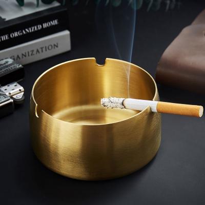 China Portable Creative Home Ashtray Stainless Steel Iron Living Room Table Iron Accessories Modern Home Decoration for sale