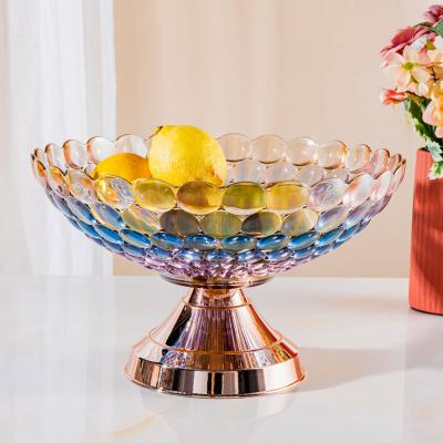 China Modern Home Acrylic Flower Fruit Plate Pattern Home Decor Living Room Kitchen Kitchen Dish Candy Decoration Accessories for sale