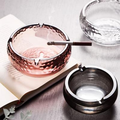 China Creative minimalist home glass ashtray personality restaurant decoration home fashion office decoration for sale