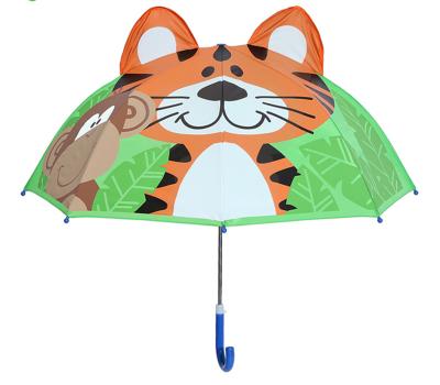 China 19inch 8K 190T pongee personalized customized cute printing logo fancy kids umbrella with ears Te koop