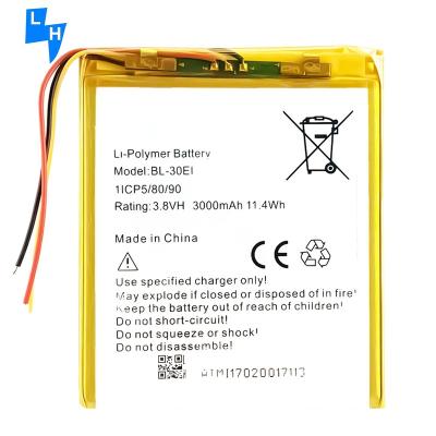 China Mobile phone batteries for itel 17011702 7C 7D P702 BL-30EI 3000mAh lithium ion battery for sale