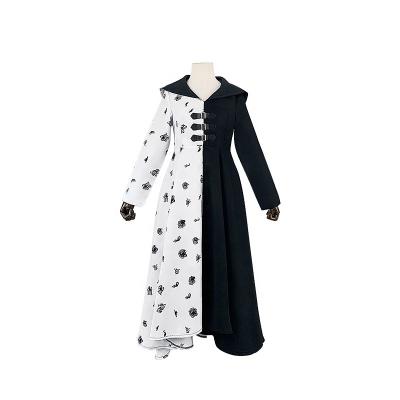 China Polyester Costume Cosplay Women Long Dress Black And White Costume Halloween Costumes Witch Clothes MQ1027 for sale