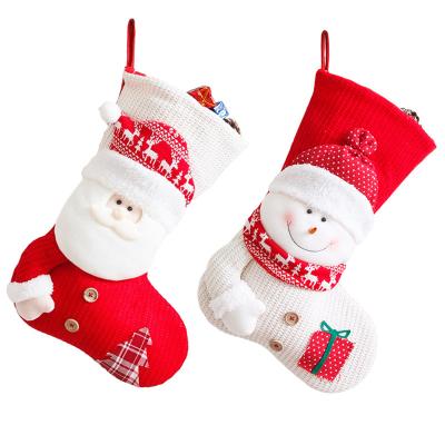 China Large Christmas Polyester Santa Socking Gift Bag Christmas Kids Snack Decorations Bag XA0043 Oversized Christmas Sock XA0043 for sale